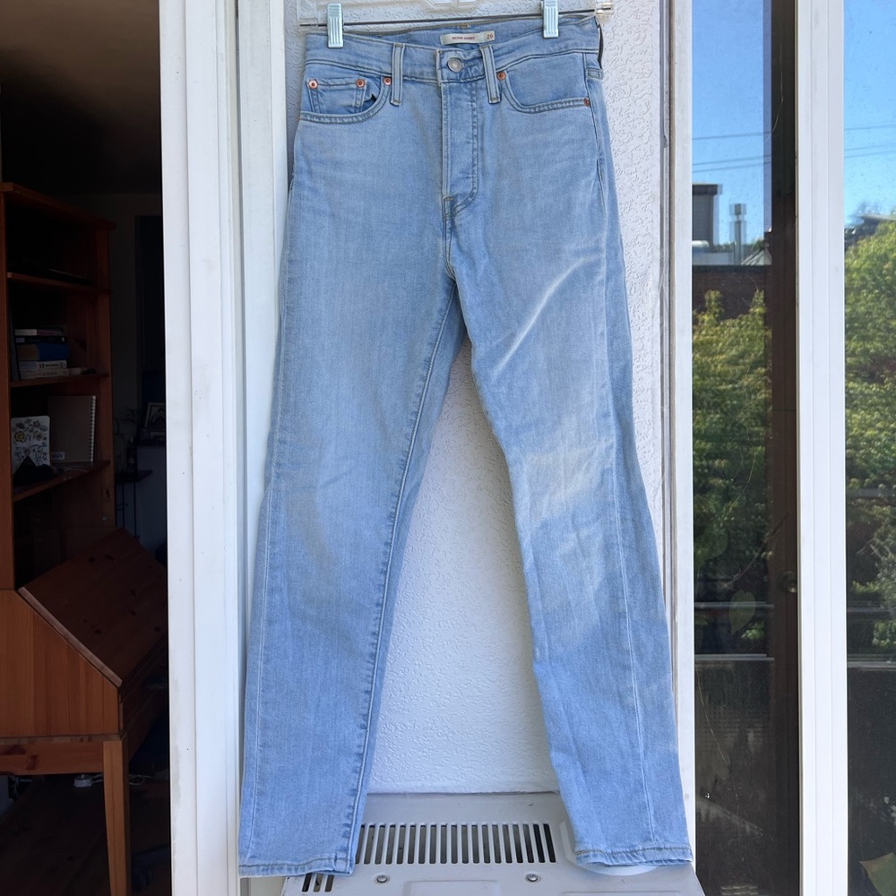 Levi’s High Rise Pencil Wedge Skinny Jeans Light Blue 26w